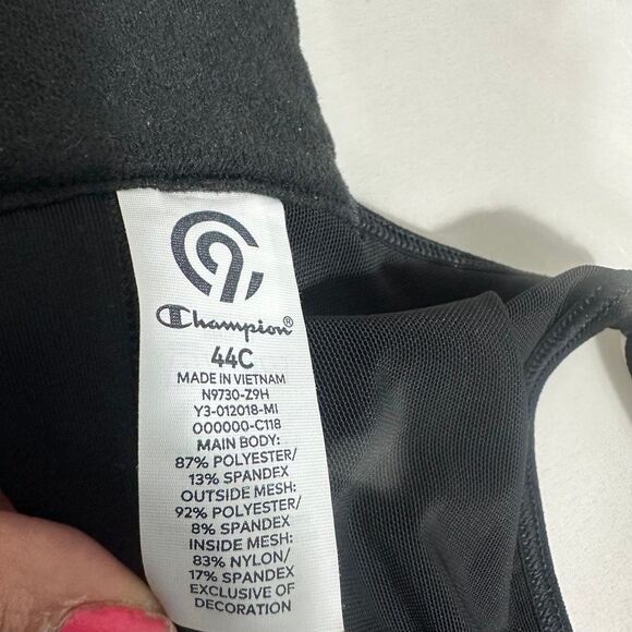 NWT Champion Motion Control Underwire High Impact Black Bra Plus Size 44C - Picture 7 of 9